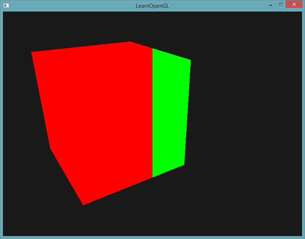 Cube en OpenGL dessiner avec deux couleurs grâce à gl_FragCoord