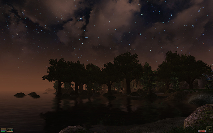 Image de Morrowind avec une skybox