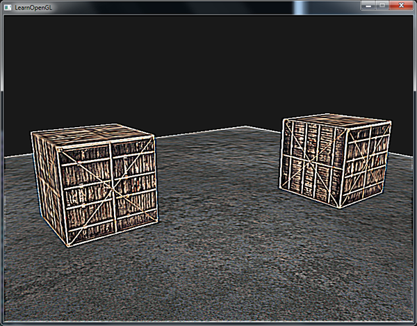 Post-traitement d'une scène OpenGL 3D pour exarcerber les couleurs