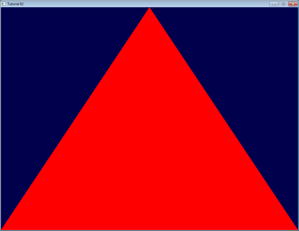 Un triangle rouge en OpenGL