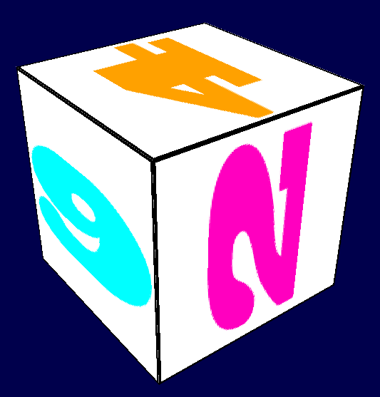 Un cube texturé